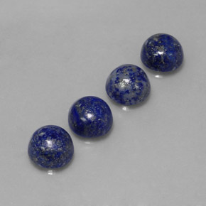 Gemas de lapislázuli azul natural de  ct, corte redondo, opaco