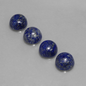 Gemas de lapislázuli azul natural de  ct, corte redondo, opaco
