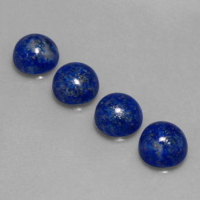 Gemas de lapislázuli azul natural de  ct, corte redondo, opaco