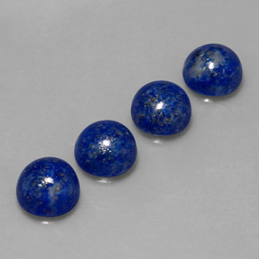 Gemas de lapislázuli azul natural de  ct, corte redondo, opaco