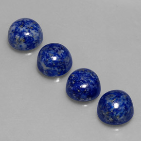 Gemas de lapislázuli azul natural de  ct, corte redondo, opaco