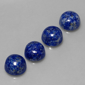 Gemas de lapislázuli azul natural de  ct, corte redondo, opaco