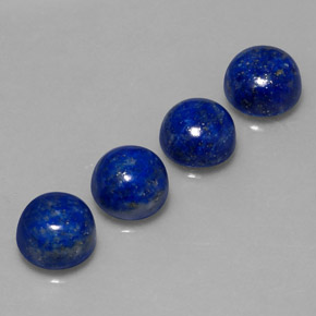 Gemas de lapislázuli azul natural de  ct, corte redondo, opaco