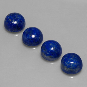 Gemas de lapislázuli azul natural de  ct, corte redondo, opaco