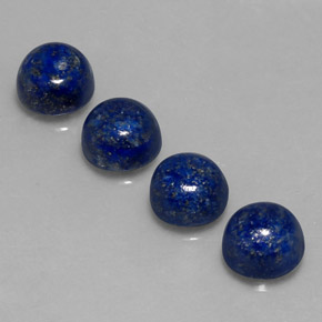 Gemas de lapislázuli azul natural de  ct, corte redondo, opaco