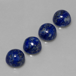 Gemas de lapislázuli azul natural de  ct, corte redondo, opaco