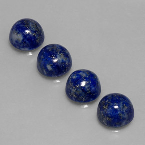 Gemas de lapislázuli azul natural de  ct, corte redondo, opaco