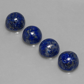 Gemas de lapislázuli azul natural de  ct, corte redondo, opaco