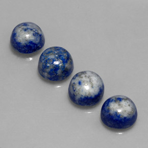 Gemas de lapislázuli azul natural de  ct, corte redondo, opaco