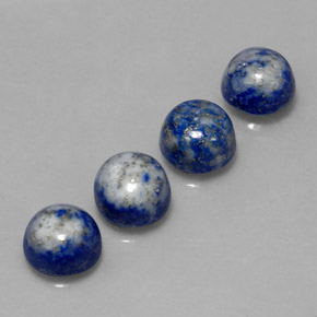 Gemas de lapislázuli azul natural de  ct, corte redondo, opaco