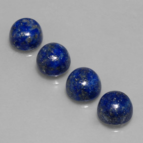 Gemas de lapislázuli azul natural de  ct, corte redondo, opaco