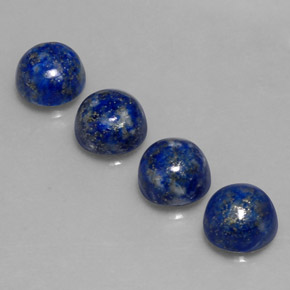 Gemas de lapislázuli azul natural de  ct, corte redondo, opaco