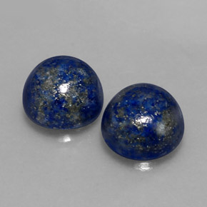 Gemas de lapislázuli azul natural de  ct, corte redondo, opaco