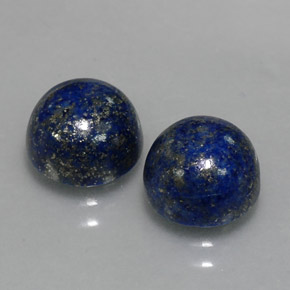 Gemas de lapislázuli azul natural de  ct, corte redondo, opaco