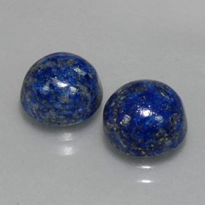 Gemas de lapislázuli azul natural de  ct, corte redondo, opaco