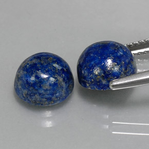 Gemas de lapislázuli azul natural de  ct, corte redondo, opaco