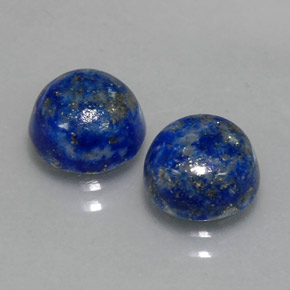 Gemas de lapislázuli azul natural de  ct, corte redondo, opaco