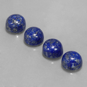 Gemas de lapislázuli azul natural de  ct, corte redondo, opaco