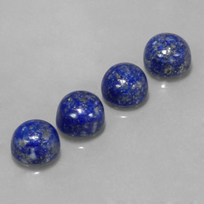 Gemas de lapislázuli azul natural de  ct, corte redondo, opaco