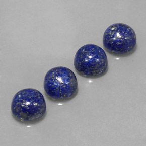 Gemas de lapislázuli azul natural de  ct, corte redondo, opaco