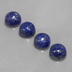 Gemas de lapislázuli azul natural de  ct, corte redondo, opaco