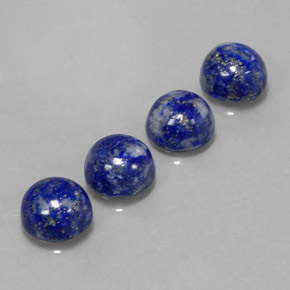 Gemas de lapislázuli azul natural de  ct, corte redondo, opaco