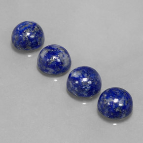 Gemas de lapislázuli azul natural de  ct, corte redondo, opaco