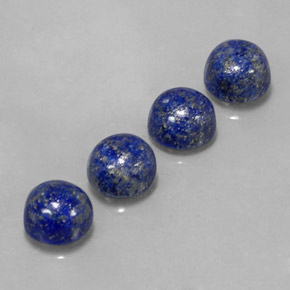 Gemas de lapislázuli azul natural de  ct, corte redondo, opaco