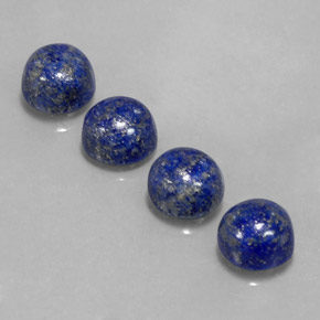 Gemas de lapislázuli azul natural de  ct, corte redondo, opaco