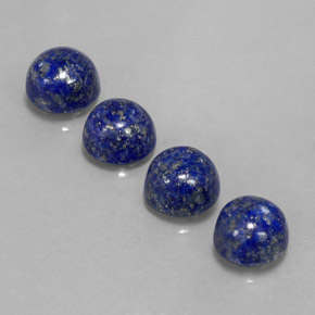 Gemas de lapislázuli azul natural de  ct, corte redondo, opaco
