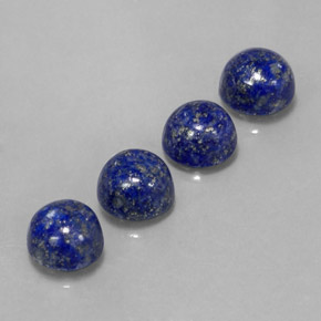 Gemas de lapislázuli azul natural de  ct, corte redondo, opaco