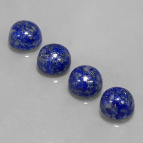 Gemas de lapislázuli azul natural de  ct, corte redondo, opaco