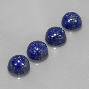 Gemas de lapislázuli azul natural de  ct, corte redondo, opaco