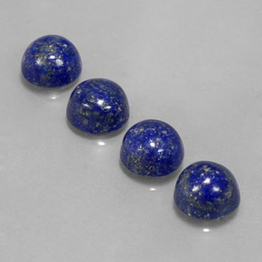 Gemas de lapislázuli azul natural de  ct, corte redondo, opaco