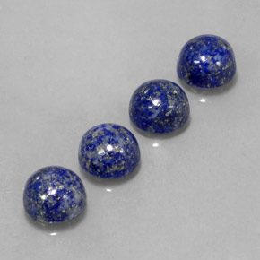 Gemas de lapislázuli azul natural de  ct, corte redondo, opaco
