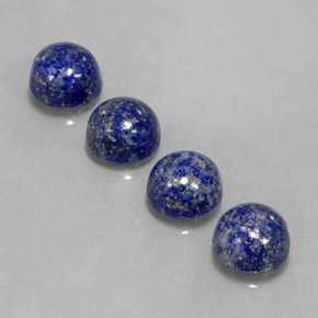 Gemas de lapislázuli azul natural de  ct, corte redondo, opaco