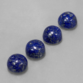 Gemas de lapislázuli azul natural de  ct, corte redondo, opaco