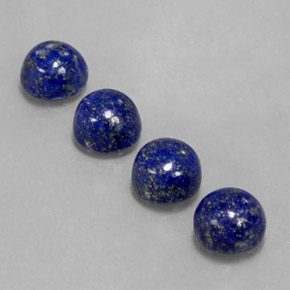 Gemas de lapislázuli azul natural de  ct, corte redondo, opaco
