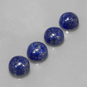 Gemas de lapislázuli azul natural de  ct, corte redondo, opaco