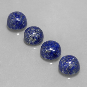 Gemas de lapislázuli azul natural de  ct, corte redondo, opaco