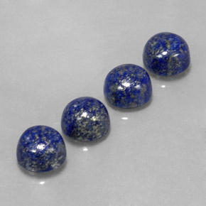 Gemas de lapislázuli azul natural de  ct, corte redondo, opaco