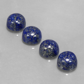 Gemas de lapislázuli azul natural de  ct, corte redondo, opaco