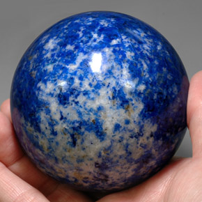 Lapislázuli azul natural de 2500,00 ct, esfera / bola, opaco