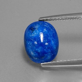 Lapislázuli azul natural de 3,62 ct, corte óvalo, opaco