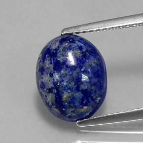 Lapislázuli azul natural de 3,49 ct, corte óvalo, opaco