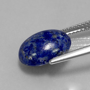 Lapislázuli azul natural de 3,49 ct, corte óvalo, opaco