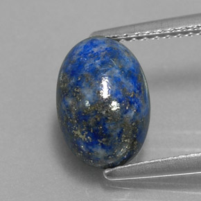 Lapislázuli azul natural de 3,52 ct, corte óvalo, opaco
