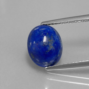 Lapislázuli azul natural de 3,50 ct, corte óvalo, opaco