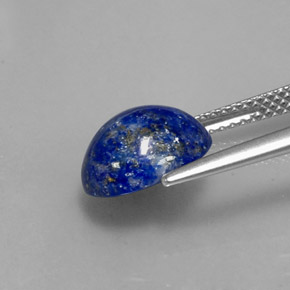 Lapislázuli azul natural de 3,38 ct, corte óvalo, opaco