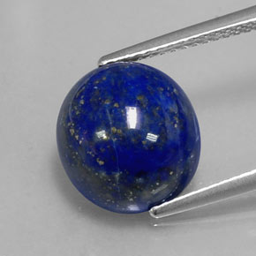 Lapislázuli azul natural de 6,36 ct, corte óvalo, opaco